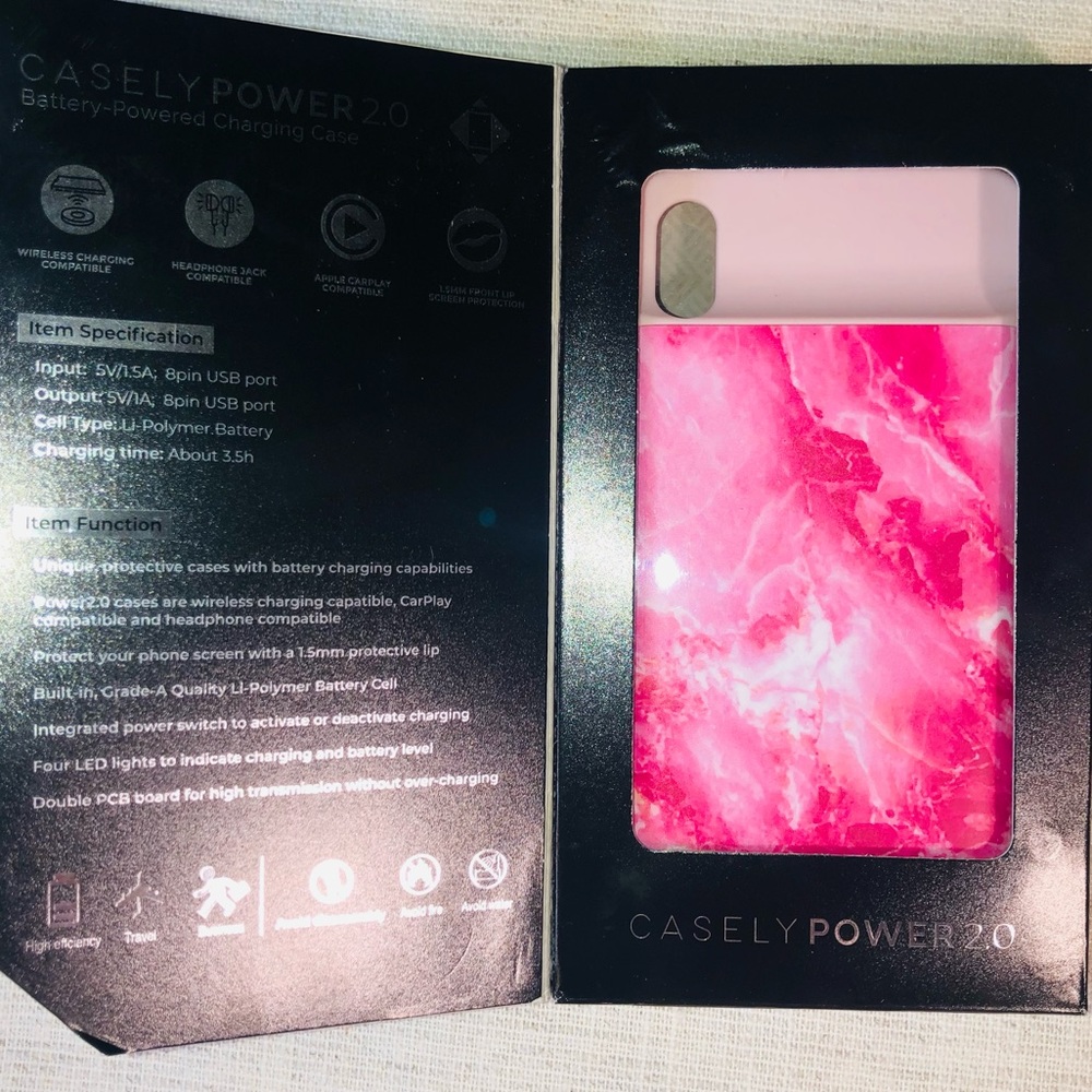 PHONE CHARGING CASE  CASELY POWER 2.0  NEW in BOX PINK  🎉HOST PICK🥳